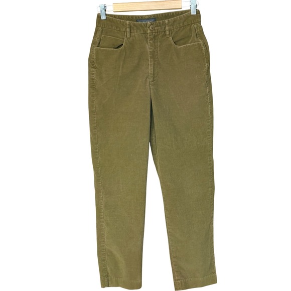 Banana Republic Pants - Banana Republic Corduroy Pants Brown Green Straight Leg Women Size 4